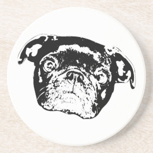 Bright Pug Gathering Untersetzer