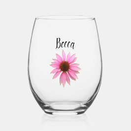 Bright Purple Coneflower Personalized Mug Weinglas Ohne Stiel