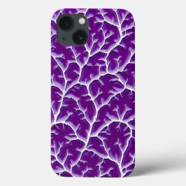Bright Purple iPhone Case Organic Vein Style