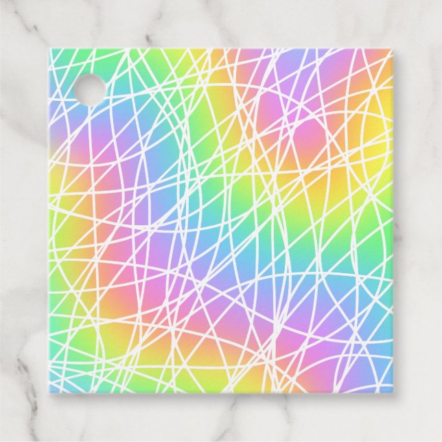 Bright Rainbow Abstract Design Geschenkanhänger (Vorderseite)