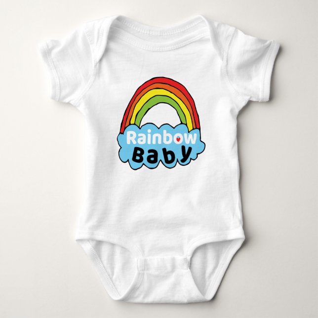 Bright Rainbow Baby Birth Blessing Birth Miracle Baby Strampler (Vorderseite)