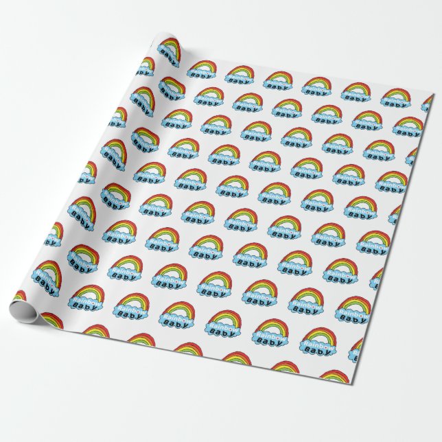Bright Rainbow Baby Birth Blessing Birth Miracle Geschenkpapier (Ungerollt)
