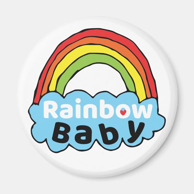 Bright Rainbow Baby Birth Blessing Birth Miracle Magnet (Vorne)