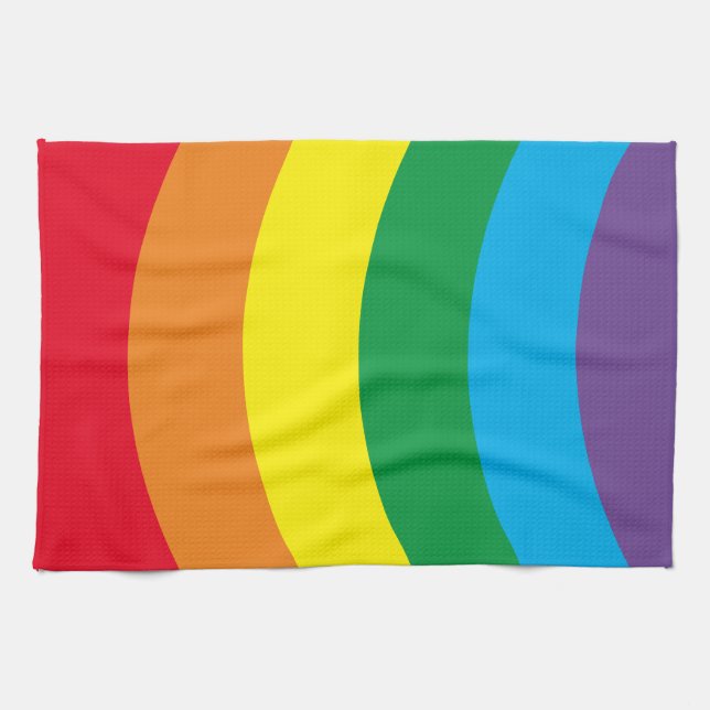 Bright Rainbow Geschirrtuch (Horizontal)