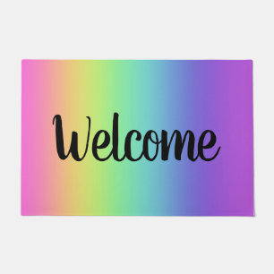 Bright Rainbow Gradient Welcome Doormat Fußmatte