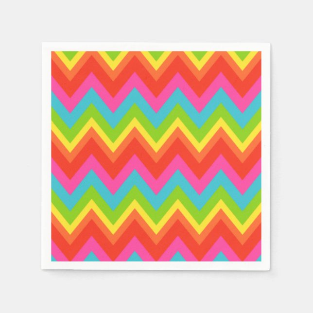 Bright Rainbow Napkins Serviette (Vorderseite)