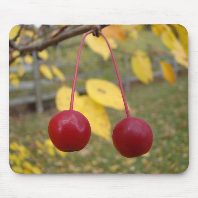 Bright Red Crab Apples Mousepad (Vorne)