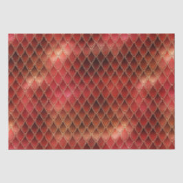 Bright Red Dragon Scales Seidenpapier