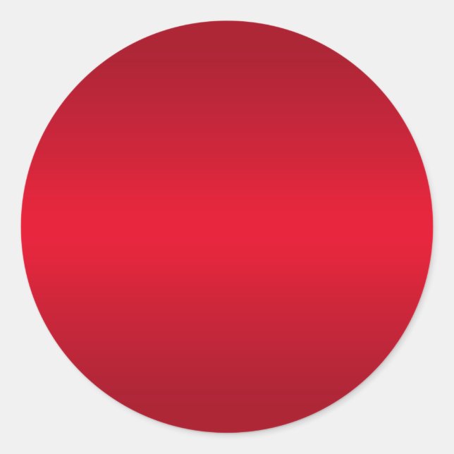 Bright Red Gradient Blank Runder Aufkleber (Vorderseite)