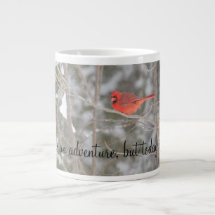 Bright Red Kardinal Bird Jumbo-Tasse