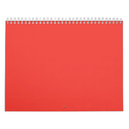 Bright Red Solid Color Background | Modern Design Kalender