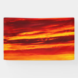 Bright Red Sunset Banner