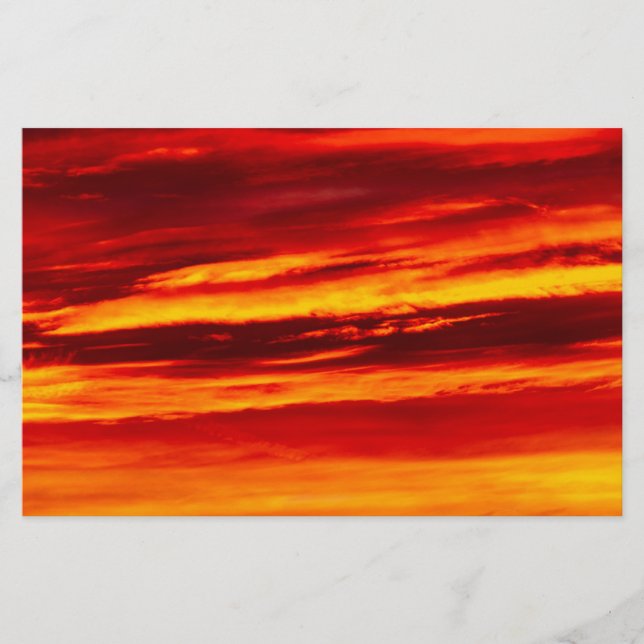 Bright Red Sunset Briefpapier (Vorderseite)
