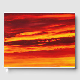 Bright Red Sunset Gästebuch