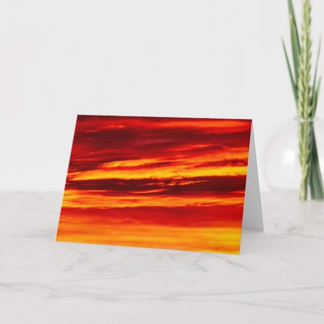 Bright Red Sunset Karte (Vorderseite)