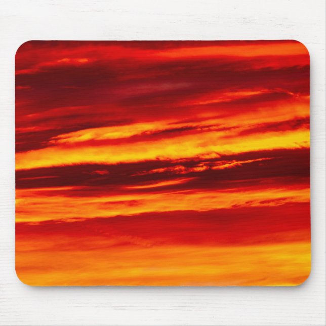 Bright Red Sunset Mousepad (Vorne)
