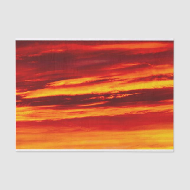 Bright Red Sunset Seidenpapier (Vorderseite)