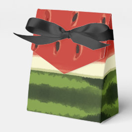 Bright Red Watercolor Wassermelone Zelt Gefallen B Geschenkschachtel