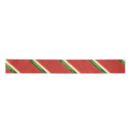 Bright Red Watercolor Watermelon Ribbon Satinband