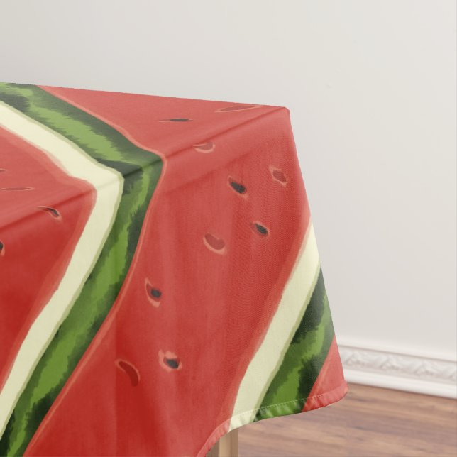 Bright Red Watercolor Watermelon Tableclout Tischdecke (Beispiel)