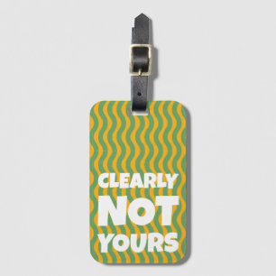 Bright Retro Funny Funky Luggage Tag Gepäckanhänger