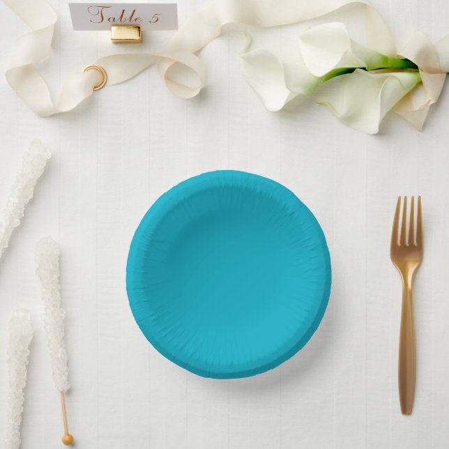 Bright Rich Sky Blue Paper Bowls Pappteller (Hochzeit)