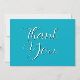 Bright Rich Sky Blue Thank You Card Dankeskarte