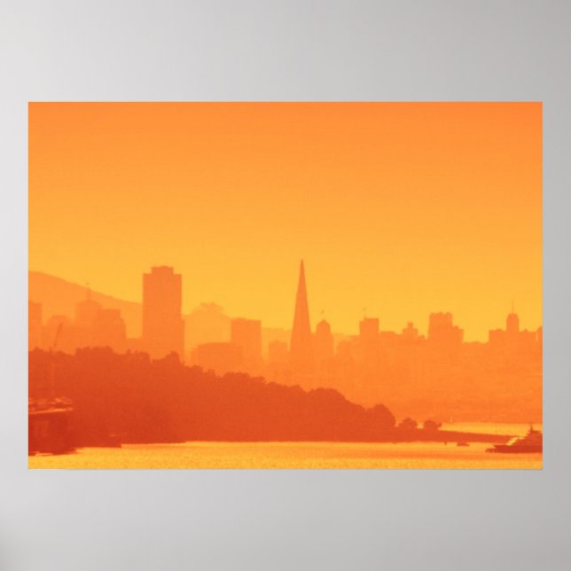 Bright San Francisco sunset. Poster (Vorne)