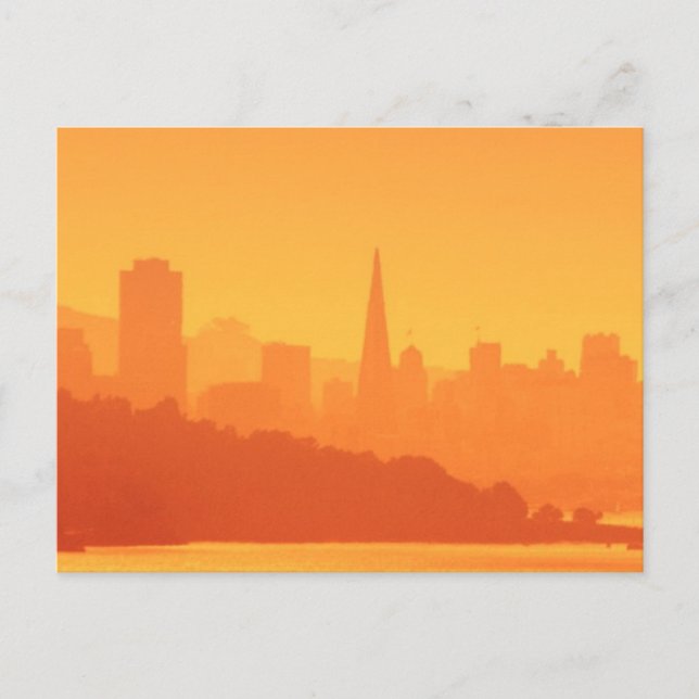 Bright San Francisco sunset. Postkarte (Vorderseite)