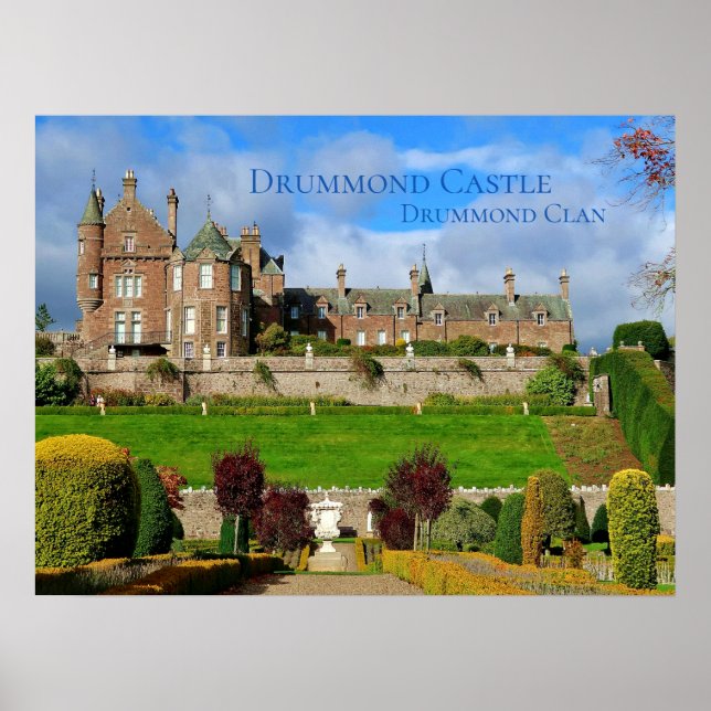 Bright Scottish Drummond Clan's Castle Poster (Vorne)