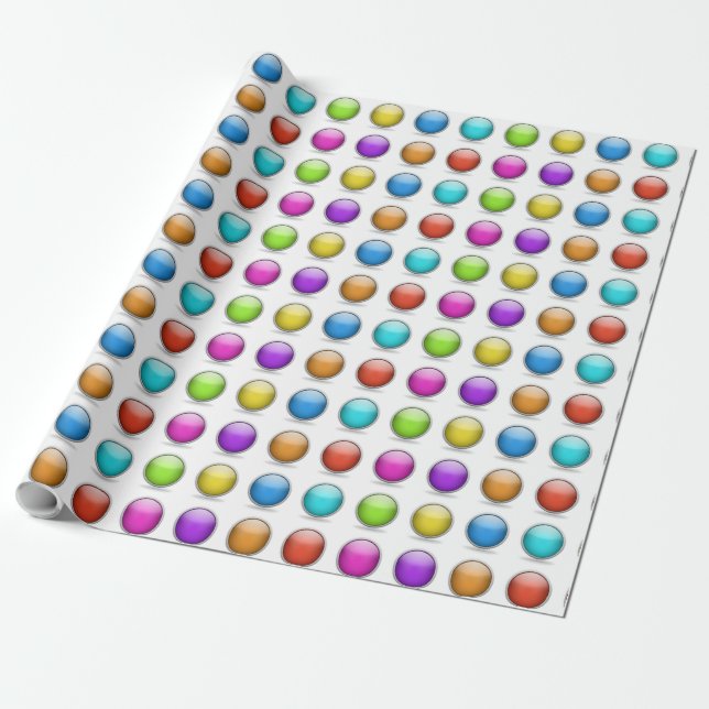 Bright Shiny 3D Balls Wrapping Paper Geschenkboxen Geschenkpapier (Ungerollt)
