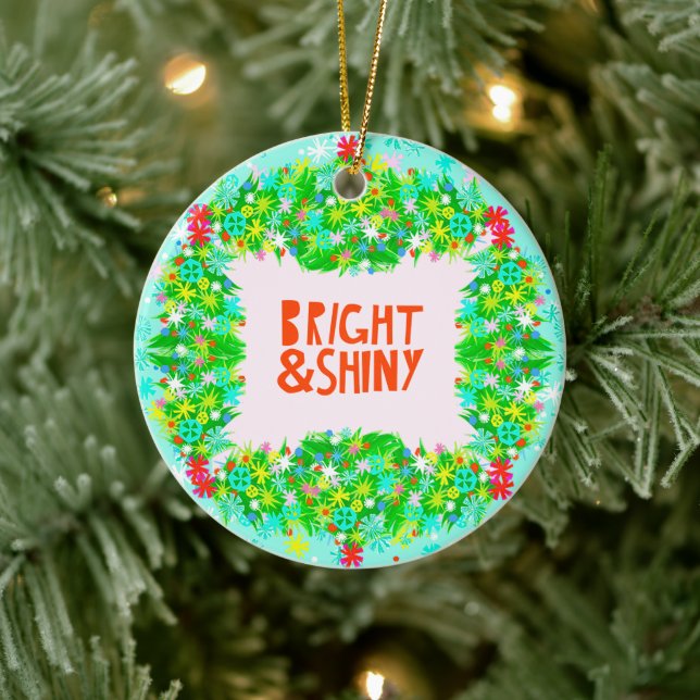 Bright & Shiny Wreath Keramik Ornament (Baum)