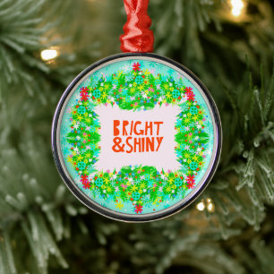 Bright & Shiny Wreath Ornament Aus Metall
