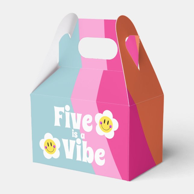 Bright Smiley Five ist eine Vibe Favor Box Geschenkschachtel (Vorderseite)