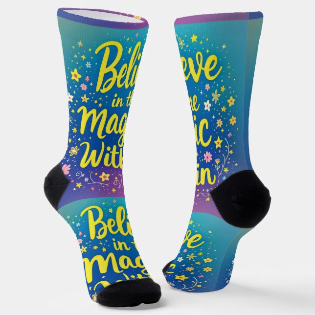 Bright Socks Believe In The Magic Within 0039472 Socken (Gewinkelt)