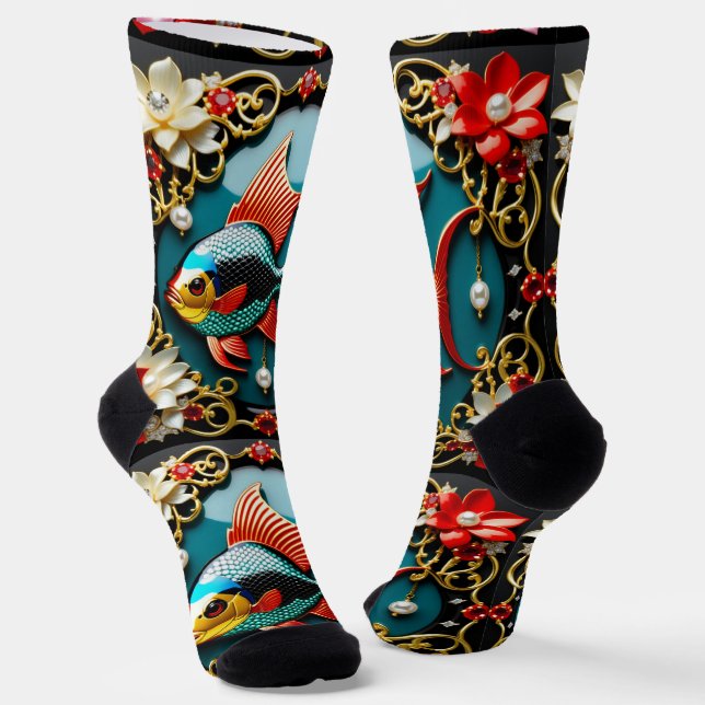 Bright Socks Bild Kunst 0038514 Socken (Gewinkelt)