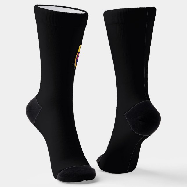 Bright Socks Dark Carbon With Logo Socken (Gewinkelt)