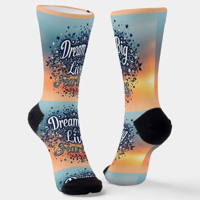 Bright Socks Dream Big & Live Fearless 0044007 Socken (Gewinkelt)