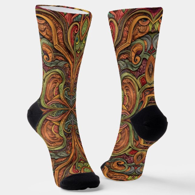 Bright Socks Elaborate Seamless Patterns 0039310 Socken (Gewinkelt)