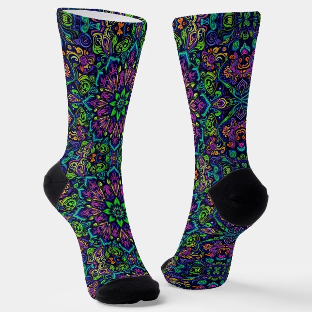 Bright Socks Elaborate Seamless Patterns 0039340 Socken (Gewinkelt)