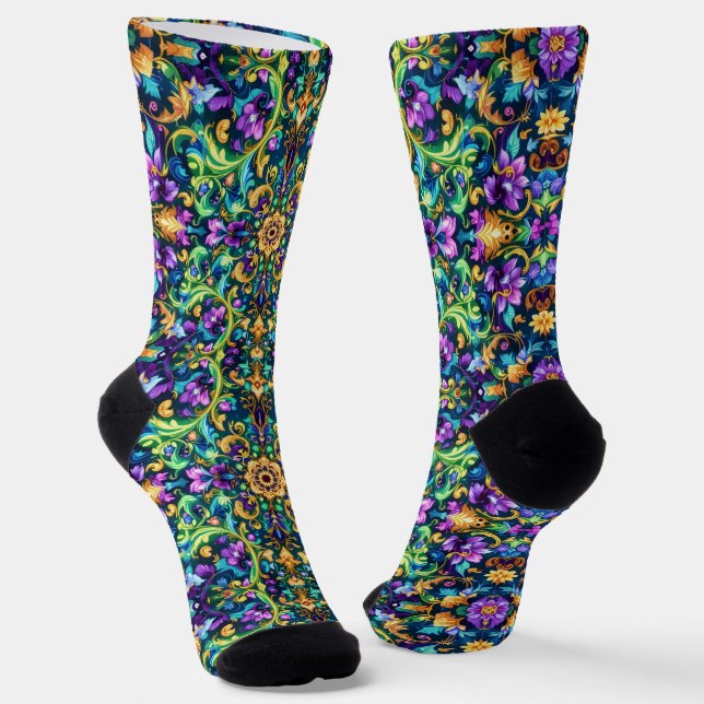 Bright Socks Elaborate Seamless Patterns 0039363 Socken (Gewinkelt)