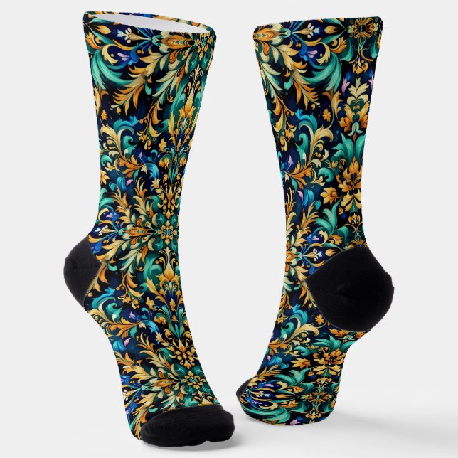 Bright Socks Elaborate Seamless Patterns 0039364 Socken (Gewinkelt)