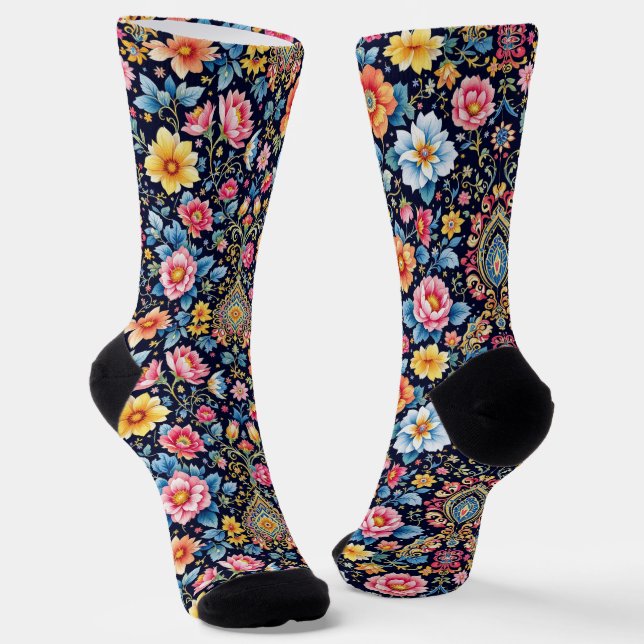 Bright Socks Elaborate Seamless Patterns 0039376 Socken (Gewinkelt)
