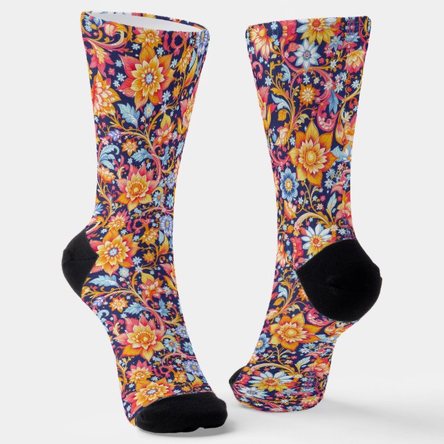 Bright Socks Elaborate Seamless Patterns 0039379 Socken (Gewinkelt)
