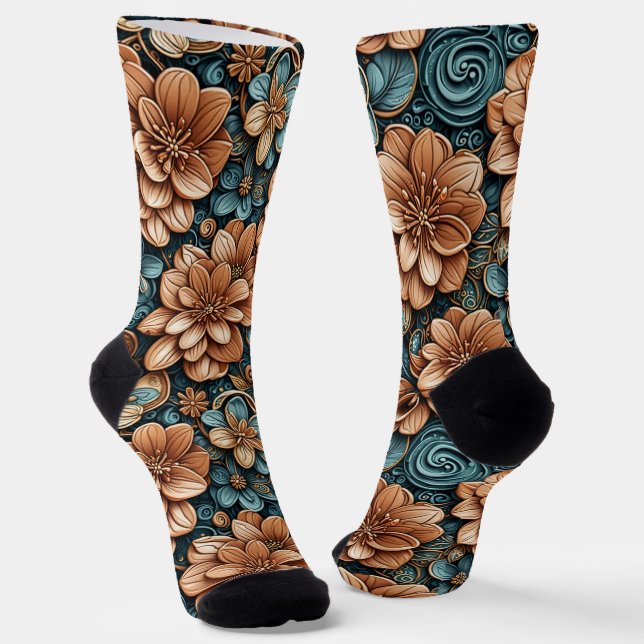Bright Socks Elaborate Seamless Patterns 0039392 Socken (Gewinkelt)