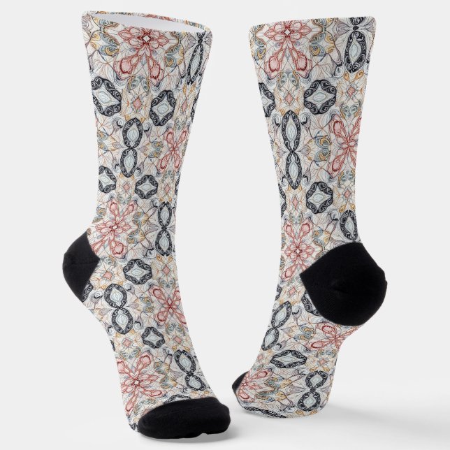 Bright Socks Elaborate Seamless Patterns 0039412 Socken (Gewinkelt)