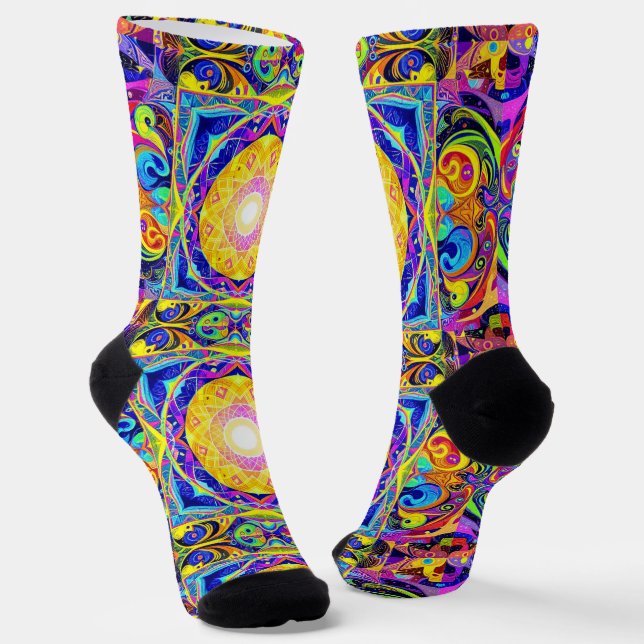 Bright Socks Elaborate Seamless Patterns 0039416 Socken (Gewinkelt)
