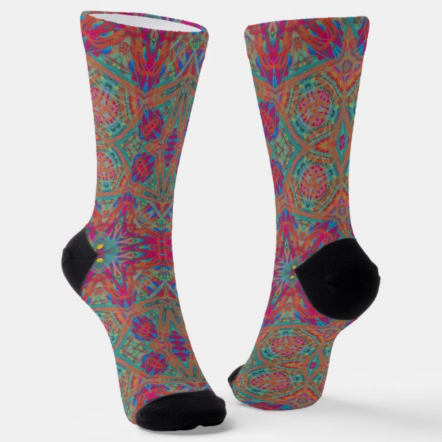 Bright Socks Fractal Seamless Patterns 0041980 Socken (Gewinkelt)