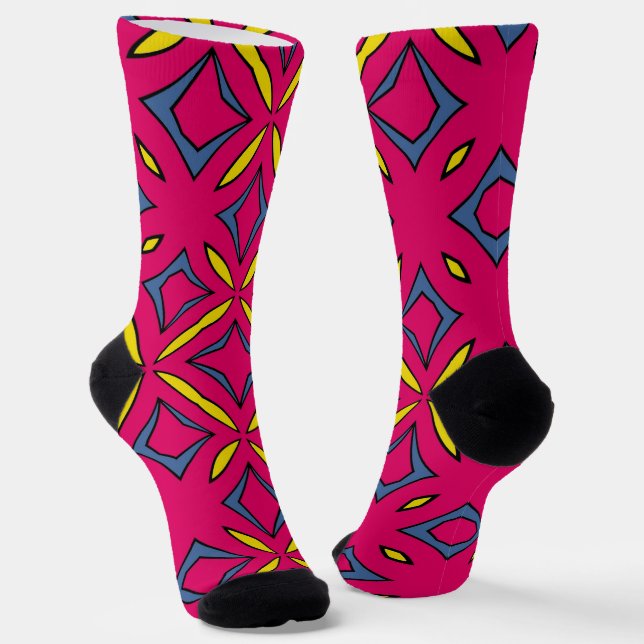 Bright Socks Fractal Seamless Patterns 0041984 Socken (Gewinkelt)