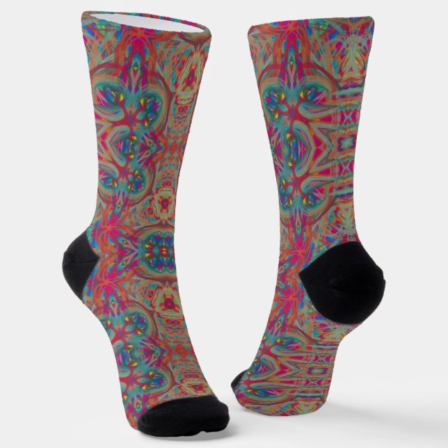 Bright Socks Fractal Seamless Patterns 0041991 Socken (Gewinkelt)